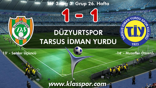 Düzyurtspor 1 - Tarsus İdman Yurdu 1