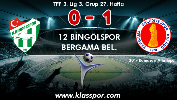 12 Bingölspor 0 - Bergama Bel. 1