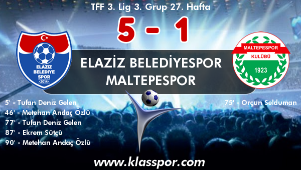 Elaziz Belediyespor 5 - Maltepespor 1