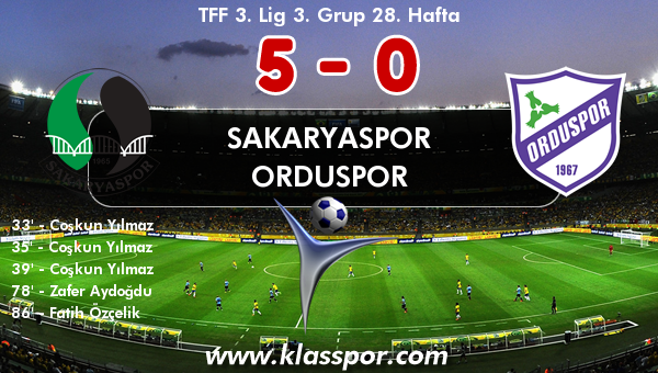 Sakaryaspor 5 - Orduspor 0