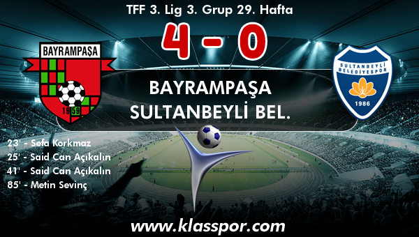 Bayrampaşa 4 - Sultanbeyli Bel. 0