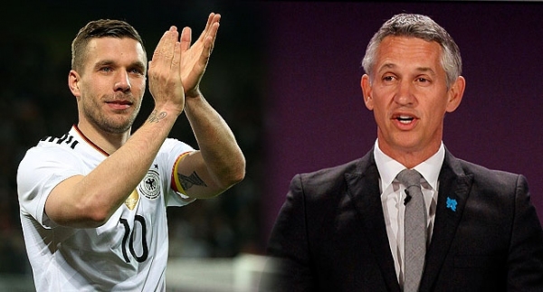 Lineker, klasik deyişi Podolski'ye uyarladı