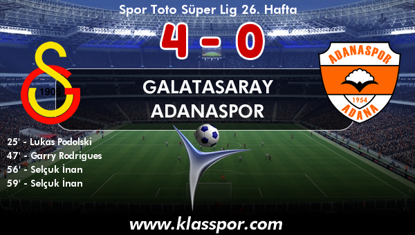Galatasaray 4 - Adanaspor 0