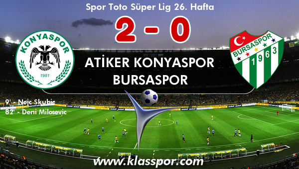 Atiker Konyaspor 2 - Bursaspor 0