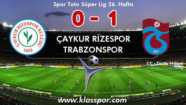 Çaykur Rizespor 0 - Trabzonspor 1