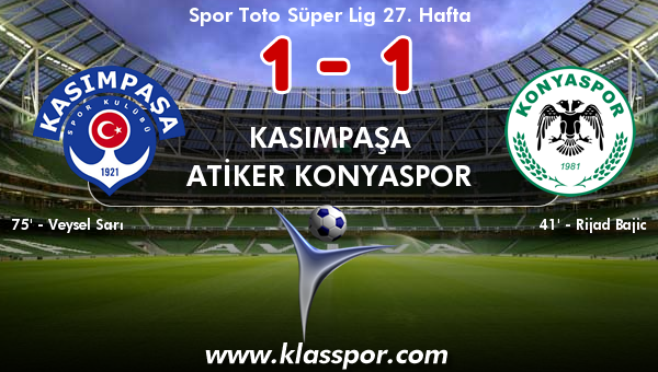 Kasımpaşa 1 - Atiker Konyaspor 1