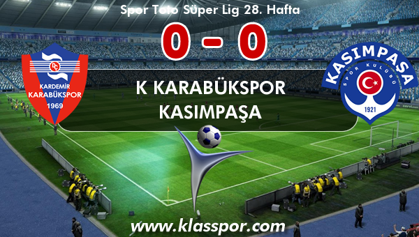 K Karabükspor 0 - Kasımpaşa 0