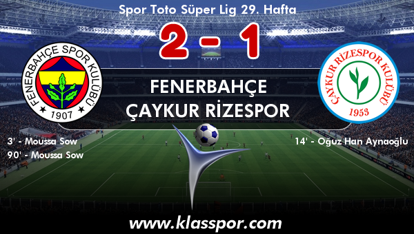 Fenerbahçe 2 - Çaykur Rizespor 1