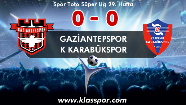 Gaziantepspor 0 - K Karabükspor 0