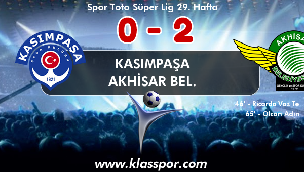 Kasımpaşa 0 - Akhisar Bel. 2