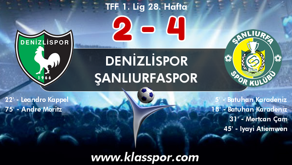 Denizlispor 2 - Şanlıurfaspor 4