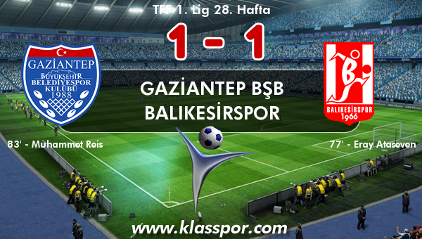 Gaziantep BŞB 1 - Balıkesirspor 1