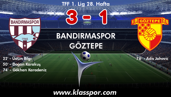 Bandırmaspor 3 - Göztepe 1