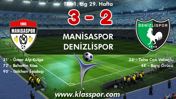 Manisaspor 3 - Denizlispor 2