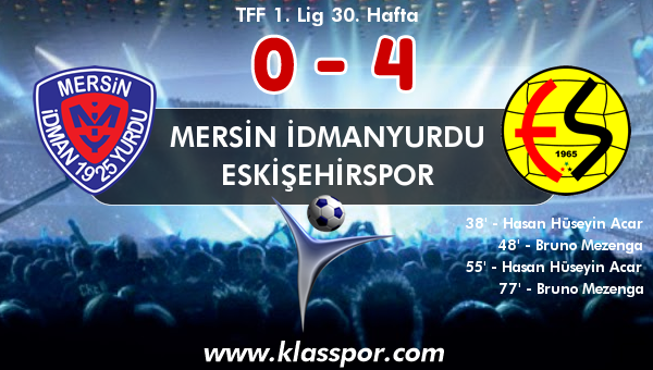 Mersin İdmanyurdu 0 - Eskişehirspor 4