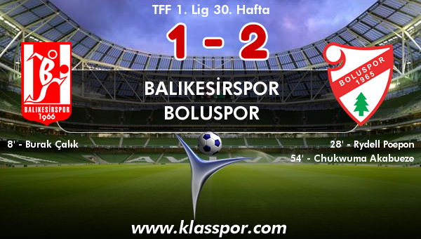 Balıkesirspor 1 - Boluspor 2