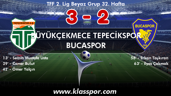 Büyükçekmece Tepecikspor 3 - Bucaspor 2