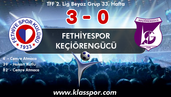 Fethiyespor 3 - Keçiörengücü 0