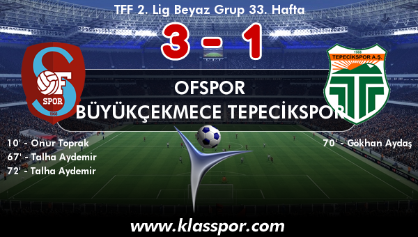 Ofspor 3 - Büyükçekmece Tepecikspor 1