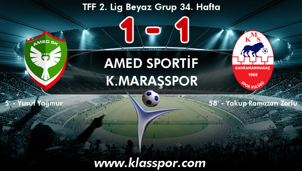 Amed Sportif 1 - K.Maraşspor 1