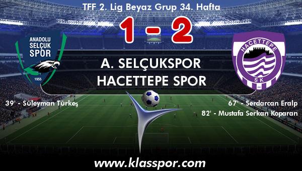 A. Selçukspor 1 - Hacettepe Spor 2