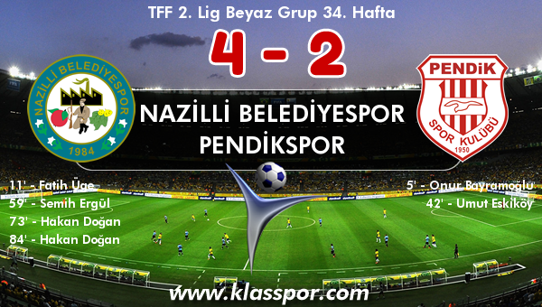 Nazilli Belediyespor 4 - Pendikspor 2