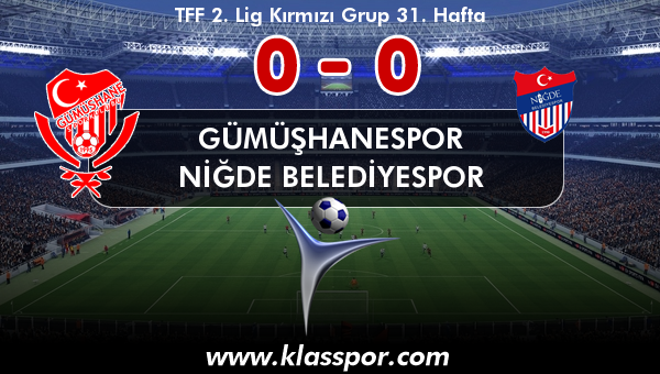 Gümüşhanespor 0 - Niğde Belediyespor 0