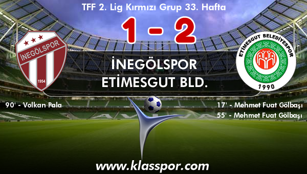 İnegölspor 1 - Etimesgut Bld. 2