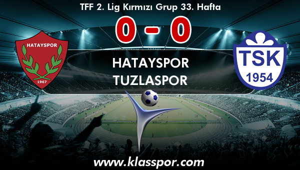 Hatayspor 0 - Tuzlaspor 0