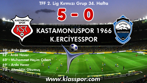 Kastamonuspor 1966 5 - K.Erciyesspor 0