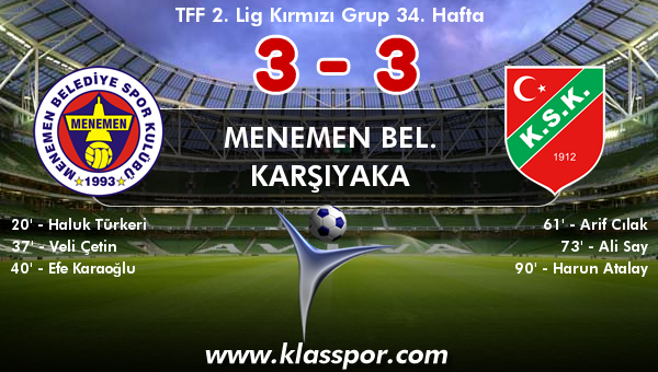 Menemen Bel. 3 - Karşıyaka 3