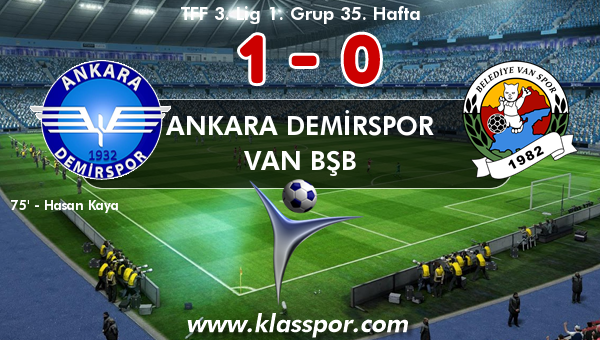 Ankara Demirspor 1 - Van BŞB 0