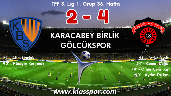 Karacabey Birlik  2 - Gölcükspor 4