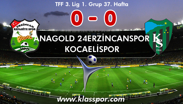 Anagold 24Erzincanspor 0 - Kocaelispor 0