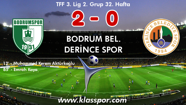 Bodrum Bel. 2 - Derince Spor 0