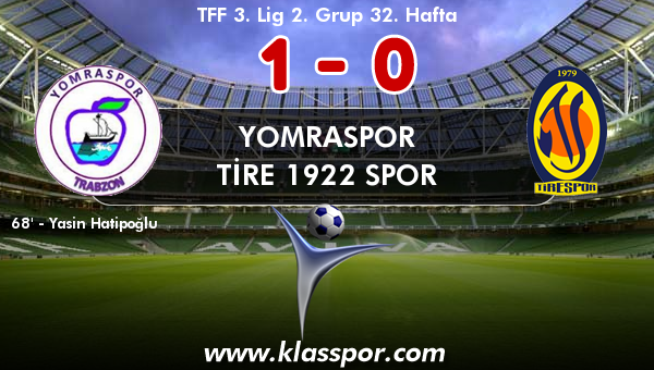 Yomraspor 1 - Tire 1922 Spor 0