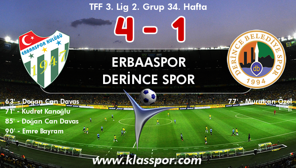 Erbaaspor 4 - Derince Spor 1