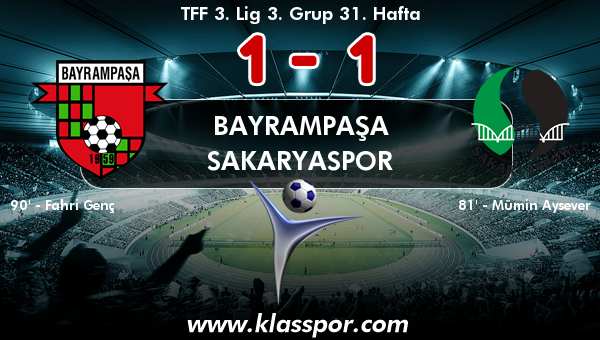 Bayrampaşa 1 - Sakaryaspor 1