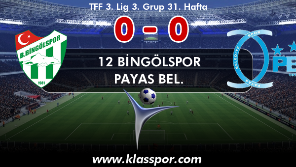 12 Bingölspor 0 - Payas Bel. 0