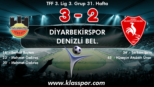 Diyarbekirspor 3 - Denizli Bel. 2