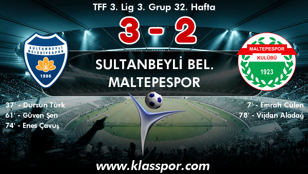 Sultanbeyli Bel. 3 - Maltepespor 2