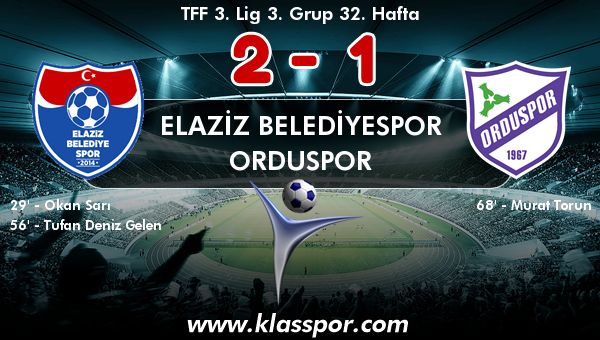 Elaziz Belediyespor 2 - Orduspor 1