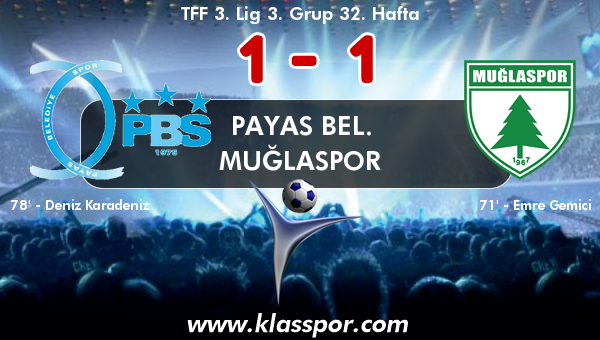 Payas Bel. 1 - Muğlaspor 1