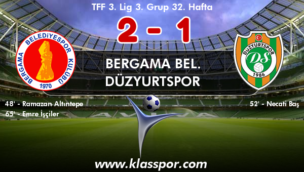 Bergama Bel. 2 - Düzyurtspor 1