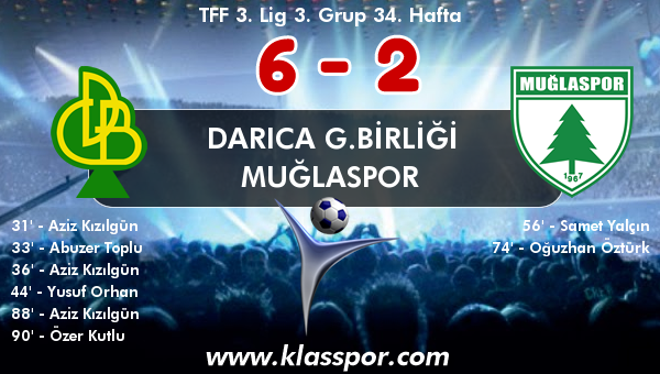 Darıca G.Birliği 6 - Muğlaspor 2