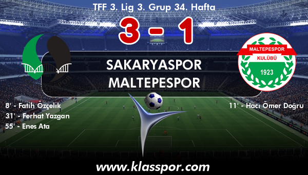 Sakaryaspor 3 - Maltepespor 1