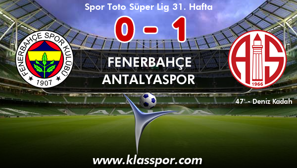 Fenerbahçe 0 - Antalyaspor 1