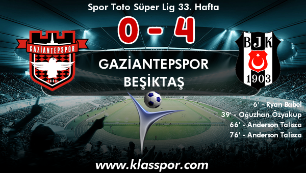 Gaziantepspor 0 - Beşiktaş 4