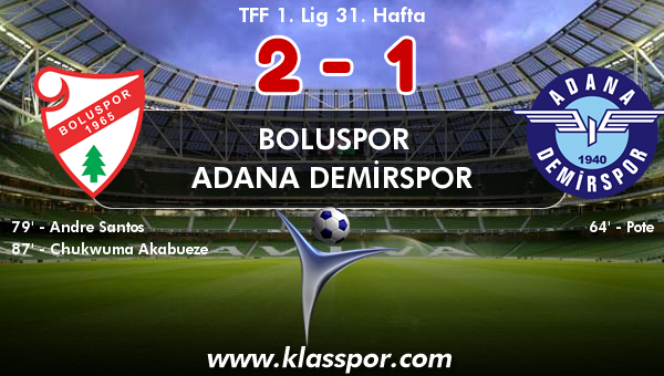 Boluspor 2 - Adana Demirspor 1