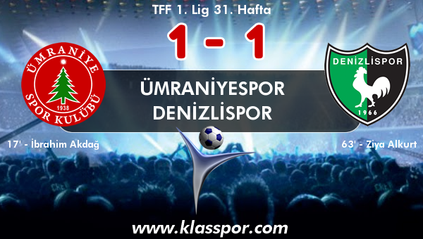 Ümraniyespor 1 - Denizlispor 1